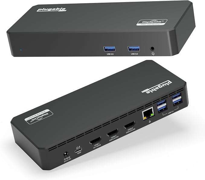 Plugable USB C Triple Display Docking Station by Plugable