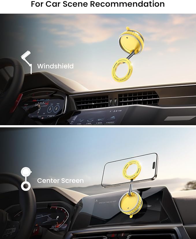 2026 Upgraded Vacuum Suction Cup Phone Mount, Vacuum Magnetic Phone Holder Stand - Image 2