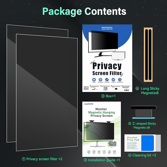 Magnetic 22 Inch Computer Privacy Screen - Image 8