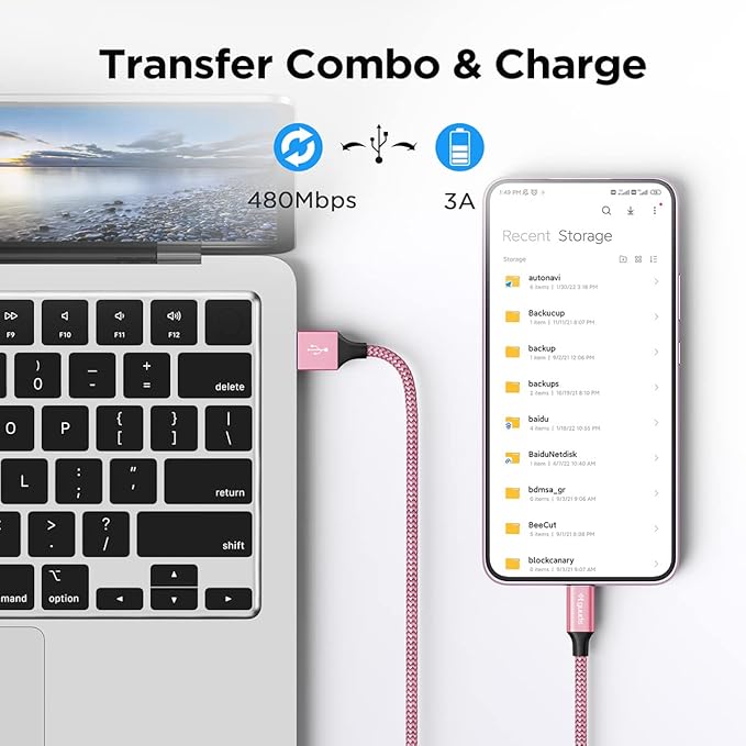 etguuds 6ft USB A to USB C Cable 3A Fast Charging, - Image 4