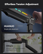 HUANUO RGB Monitor Arm for Ultrawide Screens up to 57″, Heavy-Duty Single Mount - Image 6