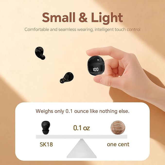 Invisible Mini Earbuds Wireless Bluetooth, Low Profile Micro Smallest Tiny - Image 4