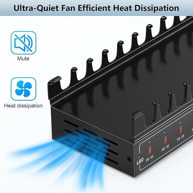 Lcoco&Dream 200W Fast Charging Station, 10 Port USB C Desktop Charger - 45W Max - Image 5
