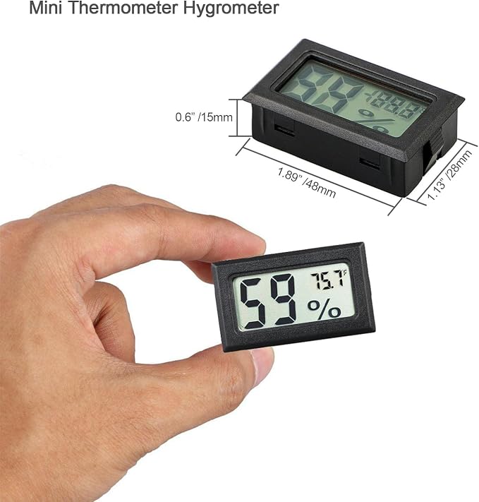 4-Pack Mini Digital Temperature Humidity Meters Gauge Indoor Thermometer - Image 2