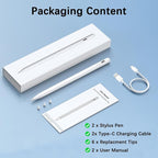【2Pack】 Stylus Pencil for iPad 2018-2025 A16 11/10/9/8/7/6, iPad mini A17 - Image 9