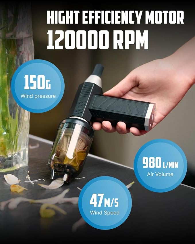 Owleys Portable Car Vacuum Cleaner “CrossClean 2-in-1 Vacuum & Air Blower | - Image 8