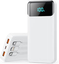 Portable Charger 40800mAh with 3 Built-in Cables, PD 25W USB C in&Out Power by LanLuk