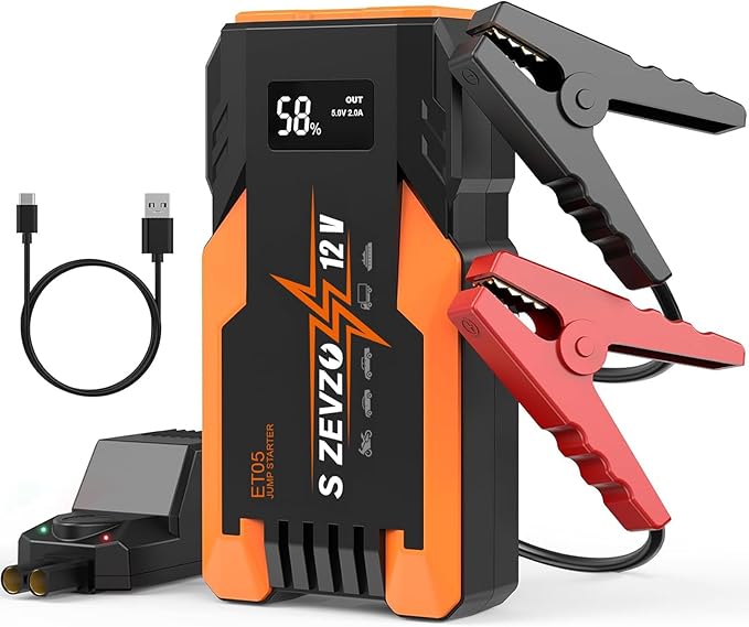 S ZEVZO ET05 Jump Starter 3000A Portable Car Jump Starter Battery Pack by SZEVZO