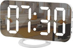 SZELAM Digital Clock Large Display, LED Electric Alarm Clocks Mirror Surface by SZELAM