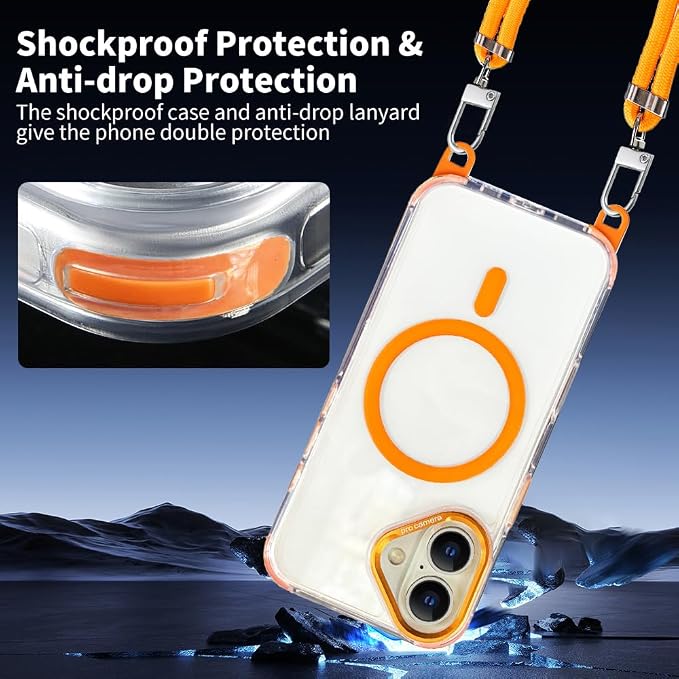 for iPhone 16 Case with Adjustable Phone Lanyard Strap, Compatible with MagSafe - Image 3