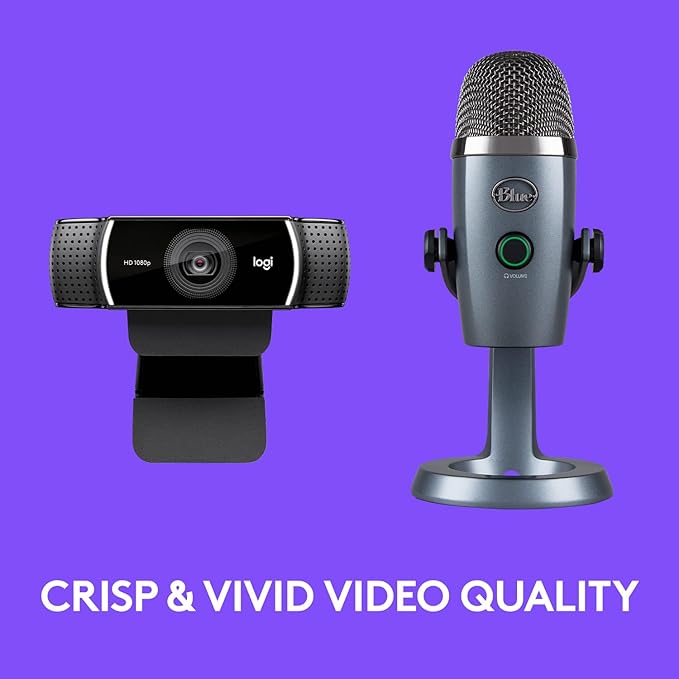Logitech C922x Pro Webcam + Blue Yeti Nano - Image 3