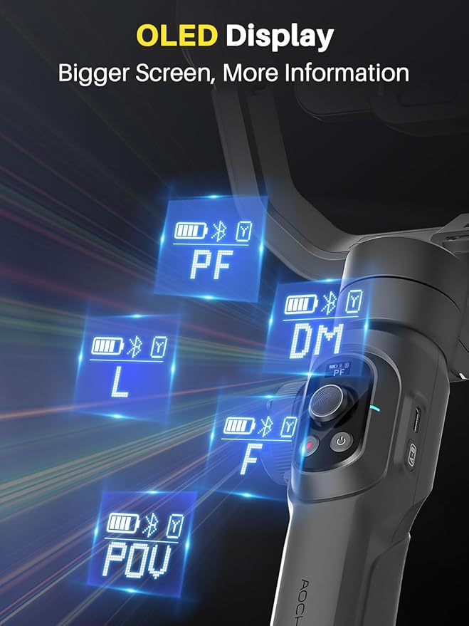 Professional Gimbal Stabilizer for Smartphone, Built-in 18CM Extension Rod and - Image 5
