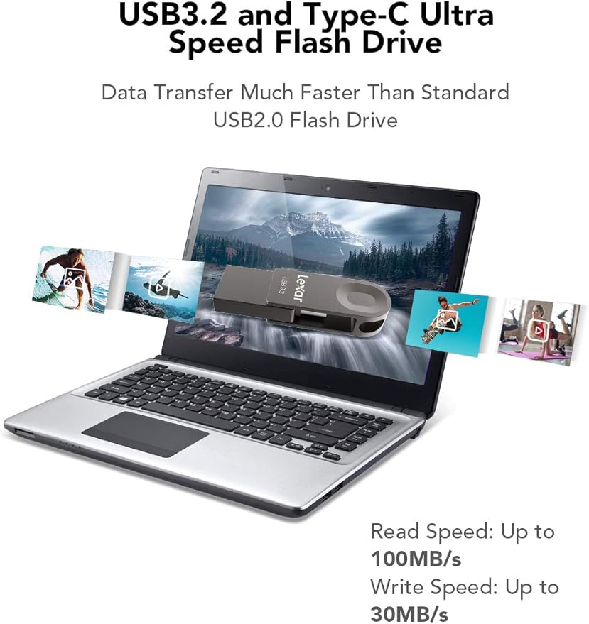 Lexar E32C 64GB Type-C USB Flash Drive, USB-A&USB-C 3.2 Gen 1 Dual Drive OTG - Image 6