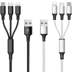 Multi USB Charging Cable 3A, 3 in 1 Fast Charger Cord Connector by Souina