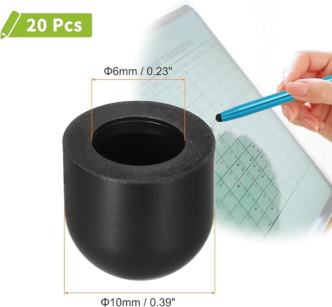 MECCANIXITY 20Pcs Replacement Stylus Pen Tips 10mm Conductive Capacitive Touch - Image 2