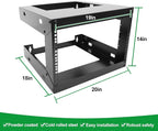 6U Wall Mount Open Frame 19 Inch Server Equipment Rack Wall Mountable Heavy - Image 2