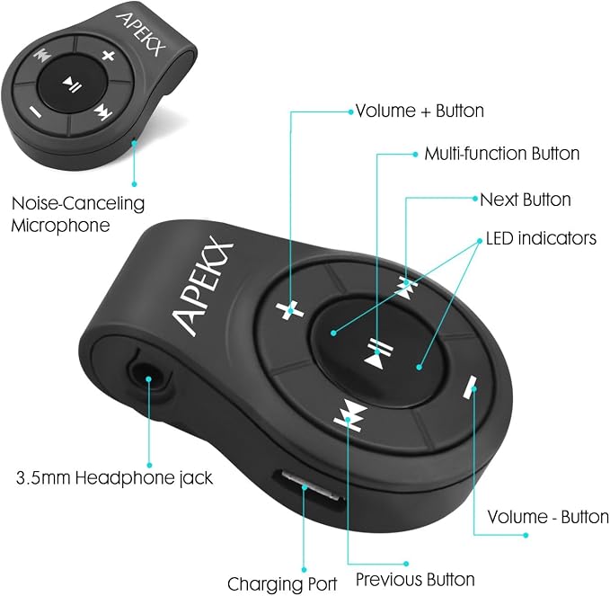 APEKX Clip Bluetooth Audio Adapter - Image 4