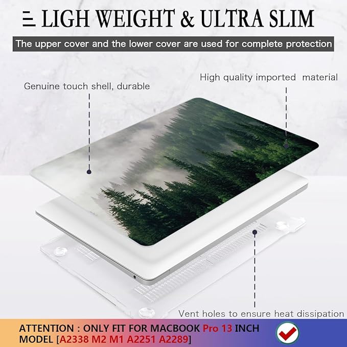 CISSOOK Compatible with MacBook Air 13 inch Case 2021 2020 2019 2018 Release - Image 4