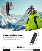 Viozon Portable Selfie Stick, Lightweight Extendable Stainless Steel Tube - Image 3