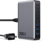 USB C Charger 300W USB C Charger Block 8-Ports GaN IV Fast Charging Station by APHUWJ