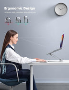 Lamicall Adjustable Laptop Stand, Portable Laptop Riser, Aluminum Laptop Stand - Image 2