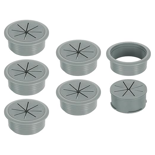 uxcell 6 Pcs Desk Grommet, Fit 53mm/2.09" Plastic Cable Hole Cover Bulk Top Hat by uxcell