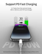 3ft USB C to Lightning Cable 2Pack, Power Delivery USB C iPhone Charger Fast - Image 2