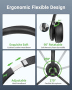 Wireless Headset with AI Noise Cancelling Microphone Bluetooth Headset - Image 5
