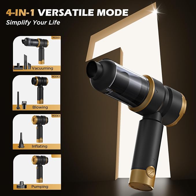 Handheld Car Vacuum Cleaner Cordless, Portable Small Car Vacuum - Image 3