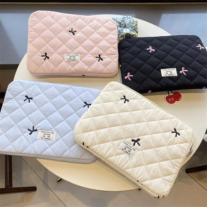 Cute Bow Graphic Carrying Laptop Bag Y2K Preppy Laptop Sleeve Case Bag Kawaii - Image 3