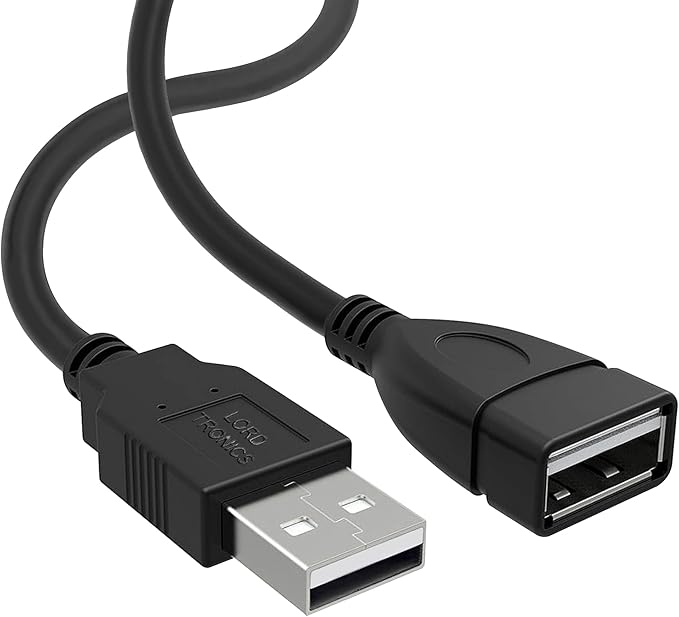 Long USB Extension Cable 10FT by LORDTRONICS