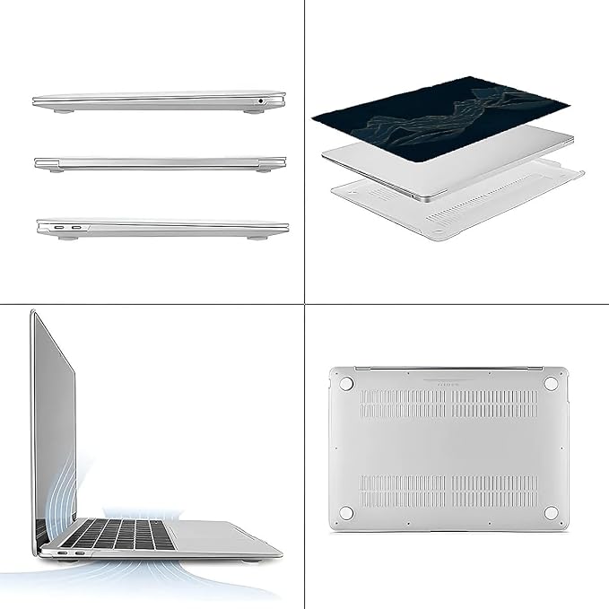 Compatible with MacBook Air 13.3 13.6 Inch Case 2022 2021 2020 2019 Plastic - Image 3