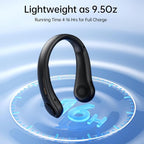 JISULIFE Portable Neck Fan, Hands-Free Bladeless, 5 Speeds, 4000 mAh Battery - Image 6
