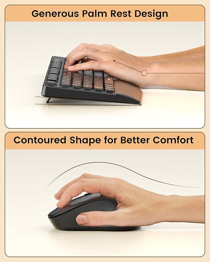 seenda Bluetooth Keyboard and Mouse, COE200 USB + Bluetooth Multi Device - Image 3