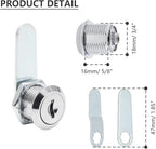 Uenhoy 6 Pack Cam Locks Keyed Alike, 5/8" Set - Image 3