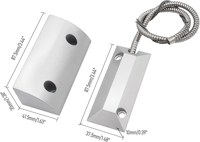 Magnetic Reed Switch Wired Surface Mount Normally Closed NC Contact Sensor - Image 2
