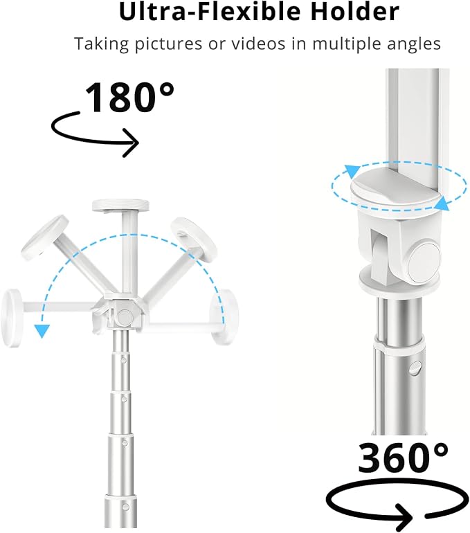 ATUMTEK 51" Selfie Stick Tripod, All in One Extendable Phone Tripod Stand - Image 7