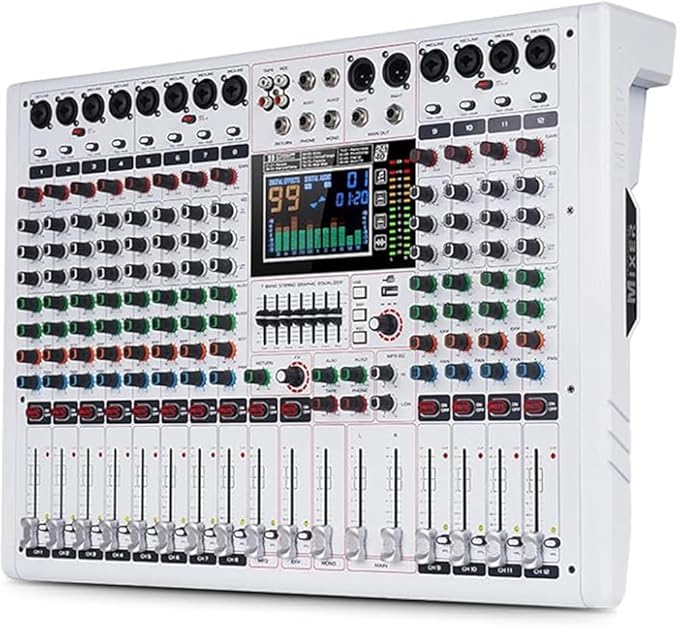 GF12 PRO Multi-Function 12-Channel Audio Mixer Large LCD Color Screen Stage by Yamnweo
