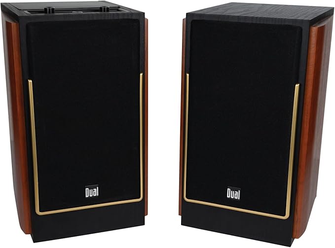 Dual Electronics LUHSL20B Cherrywood and Black 2-Way Bookshelf Speakers by DualElectronics
