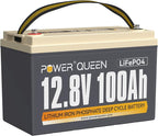 power Queen 12V 100Ah LiFePO4 Battery BCI Group 31 Lithium Battery, Deep Cycle by PowerQueen
