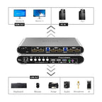 2 Computers 2 HDMI Monitors Matrix Automatic KVM Switch 4K@60Hz, Hotkey - Image 3