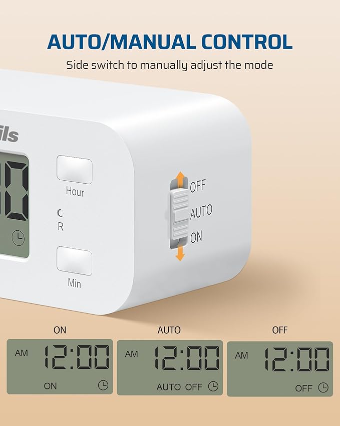 DEWENWILS 24 Hour Programmable Digital Timer Outlet, Timers - Image 8