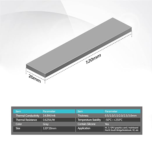 Maxtor Thermal Pad 14.8 W/mK, Highly Efficient Heat Resistant Soft Pad - Image 2