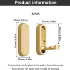 4PCS Gold Foldable Wall Hooks, Metal Folding Hooks Wall Mount, Easy Installation - Image 7