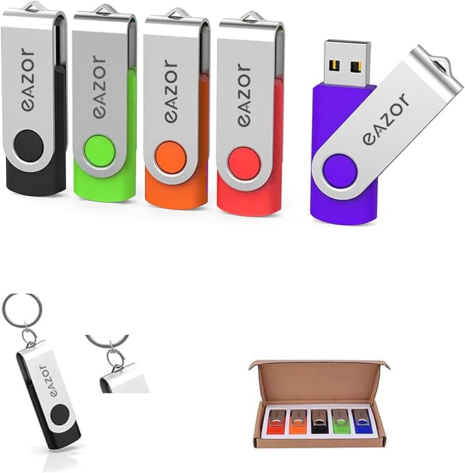 64 GB Flash Drive USB Flash Drive Thumb Drive 5 Pack 64GB USB Memory Stick USB by eazor