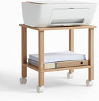 2 Tier Printer Stand with Storage, Under Desk Shelf Printer Table, Small by YUFAM