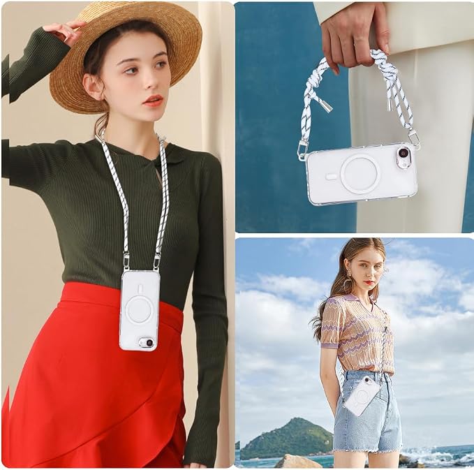 for iPhone 16e Case with Adjustable Phone Lanyard Strap, Compatible with MagSafe - Image 6