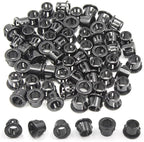 3/8" Black Snap-in Knockout Insulating Bushing Grommets, Plastic Cable Hole by EASYEAH