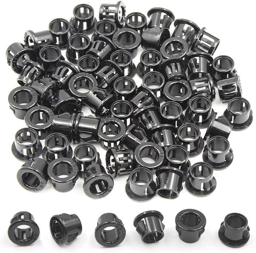 3/8" Black Snap-in Knockout Insulating Bushing Grommets, Plastic Cable Hole by EASYEAH