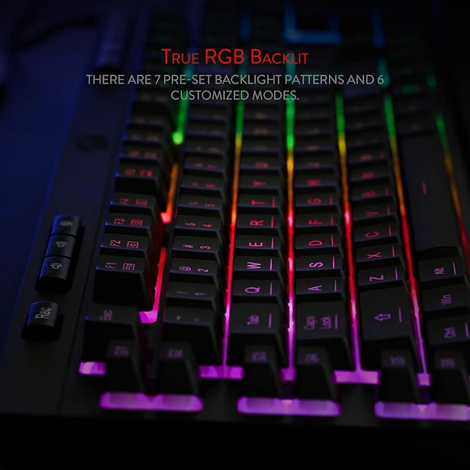 Redragon K512 Shiva RGB Backlit Membrane Gaming Keyboard - Image 5